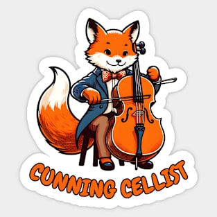 cello fox Sticker